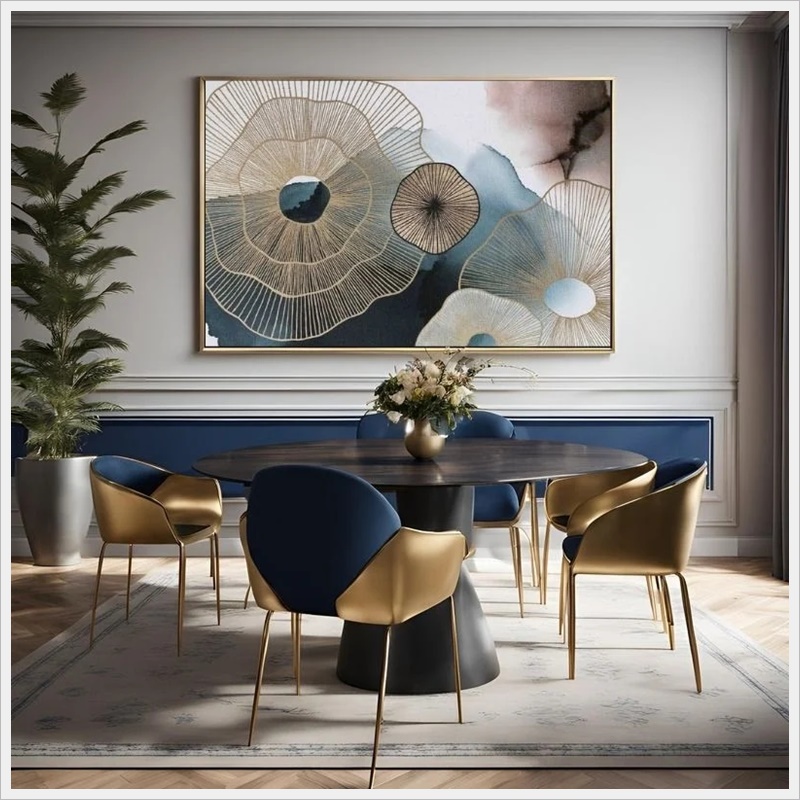 EYL55 Luxury hotel art canvas paintings