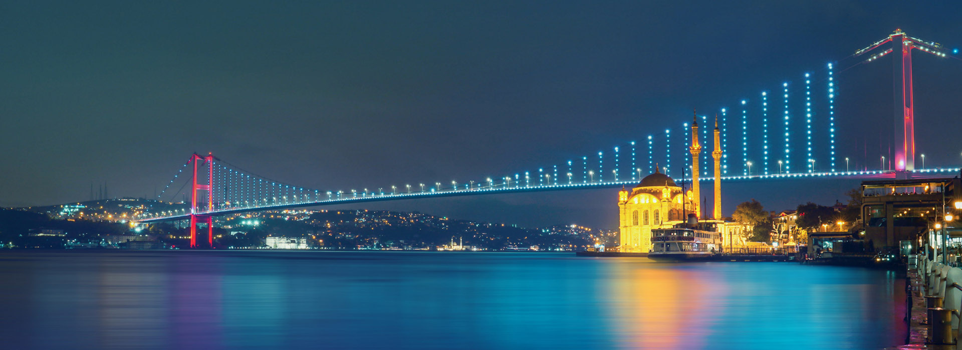 Istanbul Bosphorus at night