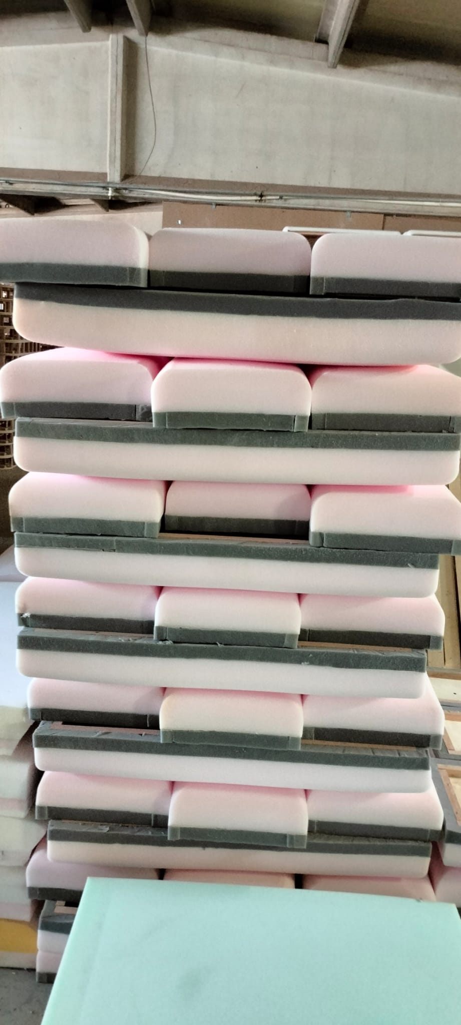 Solid beech wood sofa frame preparation for hospitality seating