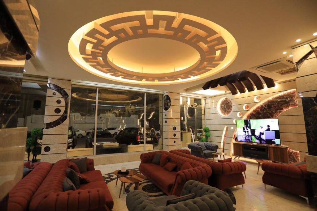 Hotel Royal Eagle lobby seating and public area furniture in Najaf Iraq