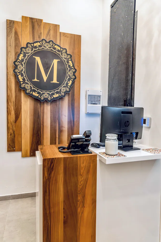 Custom reception furniture manufactured by I-HOTEL Furniture for The Mike Hotel Malta