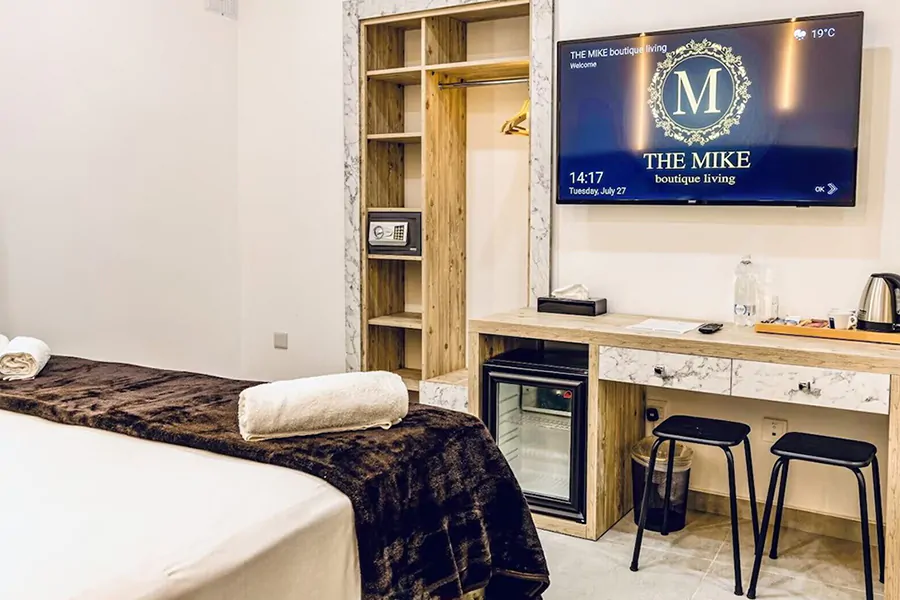 Boutique Hotel Design Wooden Nightstands and Paneling Turkey